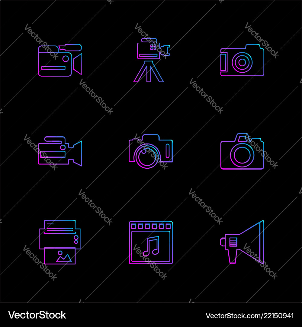 Camera recorder capture click photography Vector Image
