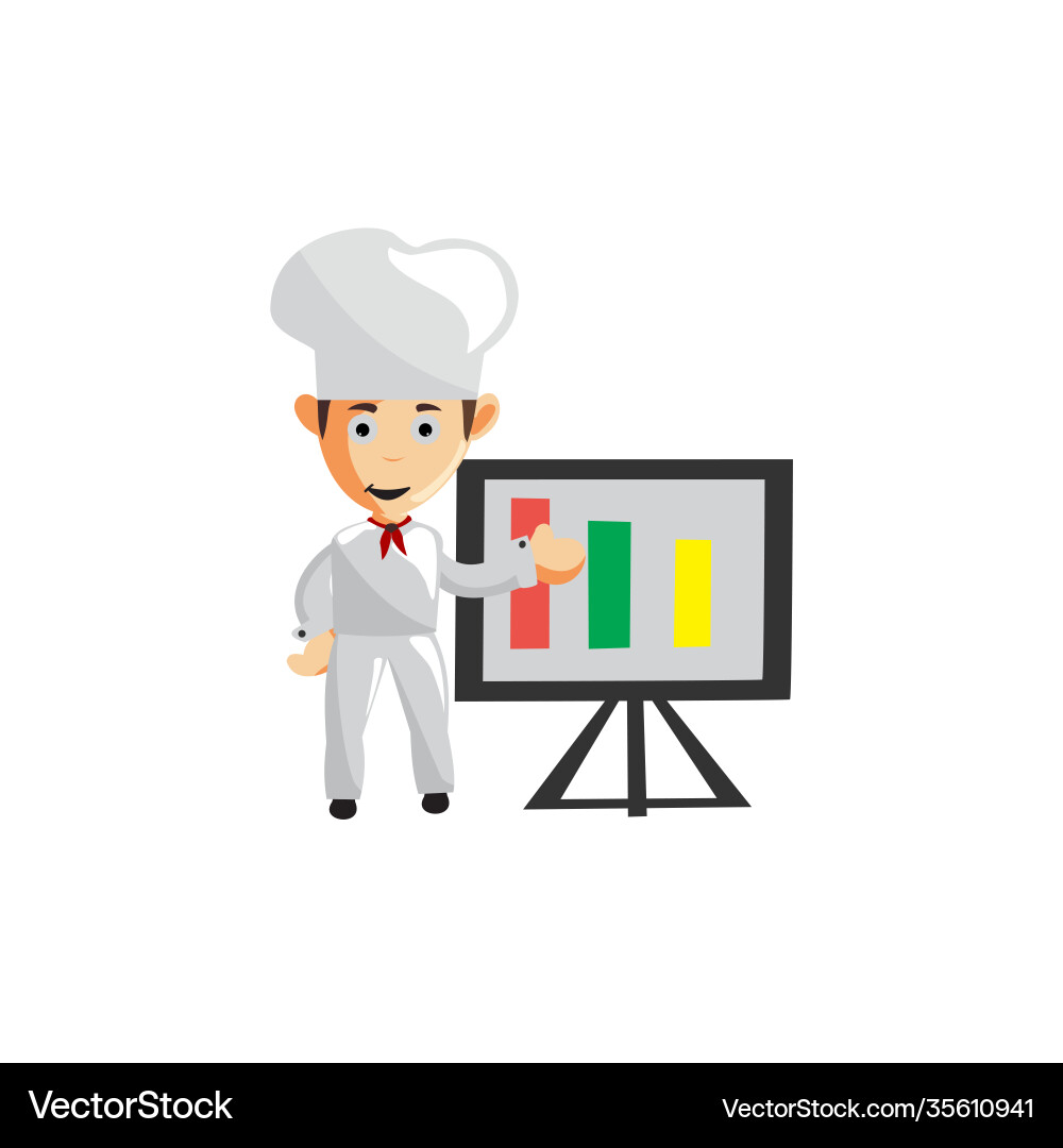 Chef Charakter Kreation Vorlage Posaune Diagramm Chef Charakter Kreation Vorlage Posaune Diagramm vektorbild