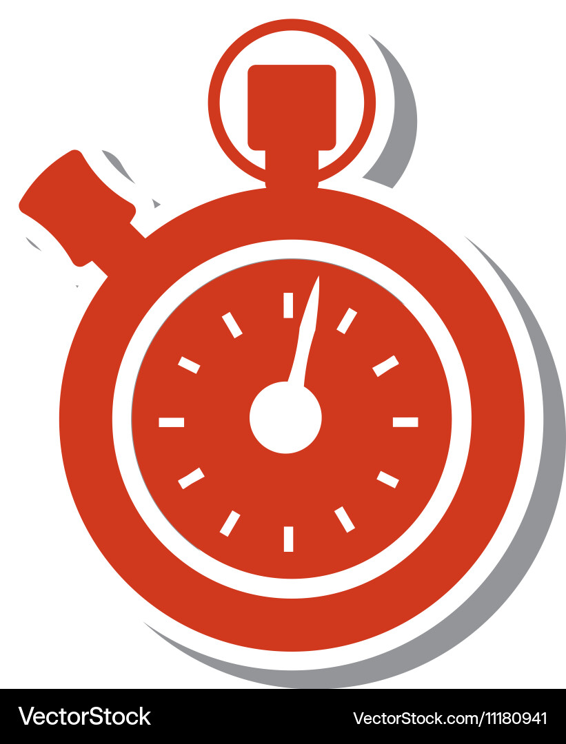 Chronometer counter isolated icon Vector Image