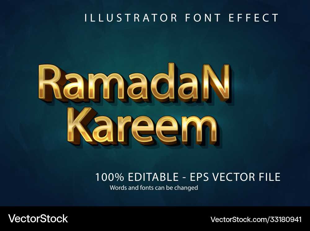 Editable text style effect typography template Vector Image