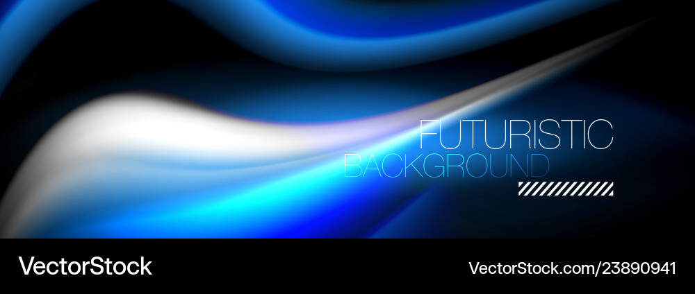 Fluid color neon wave lines background Vector Image