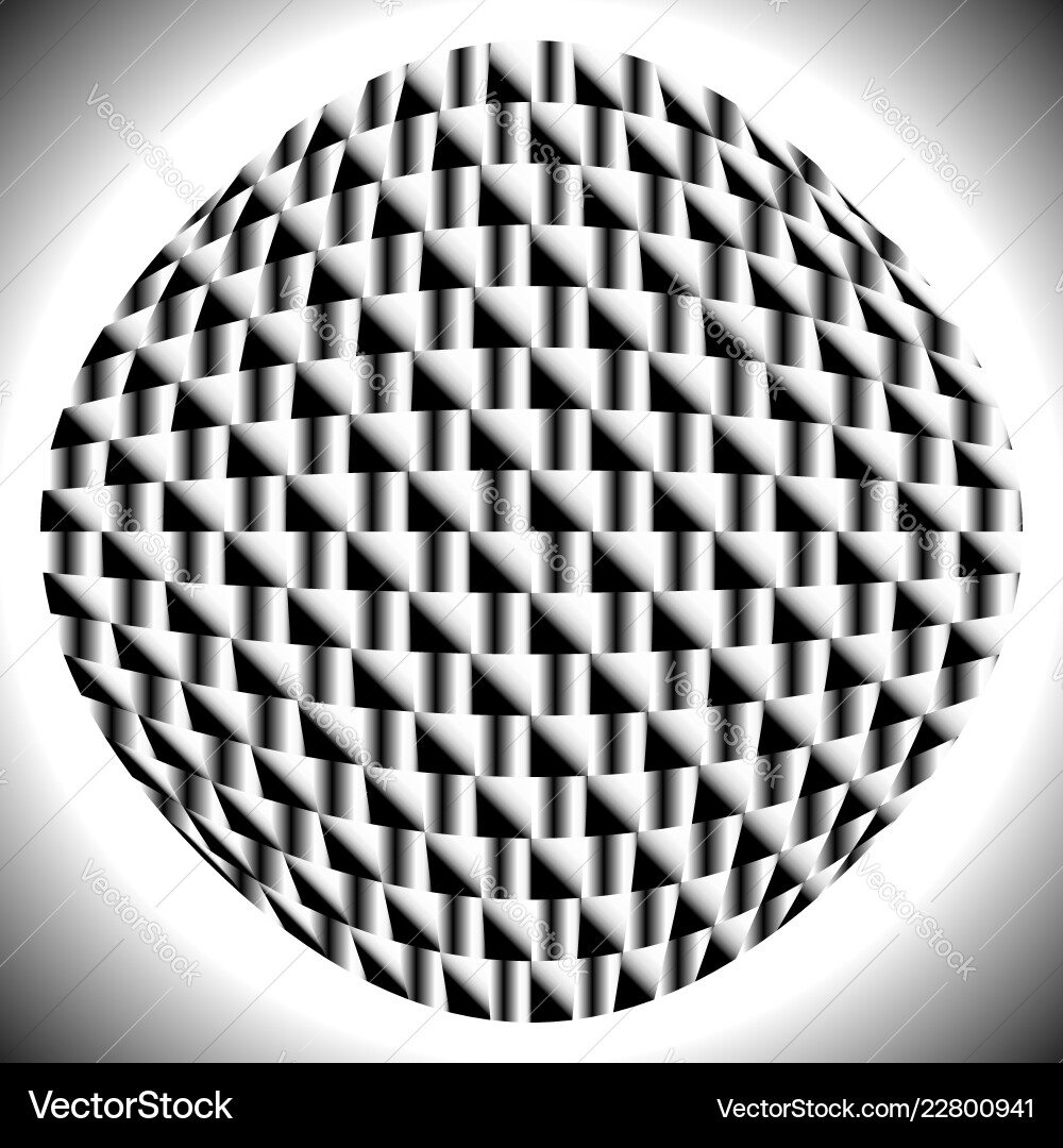 Gradient Checker Sphere Vector Image