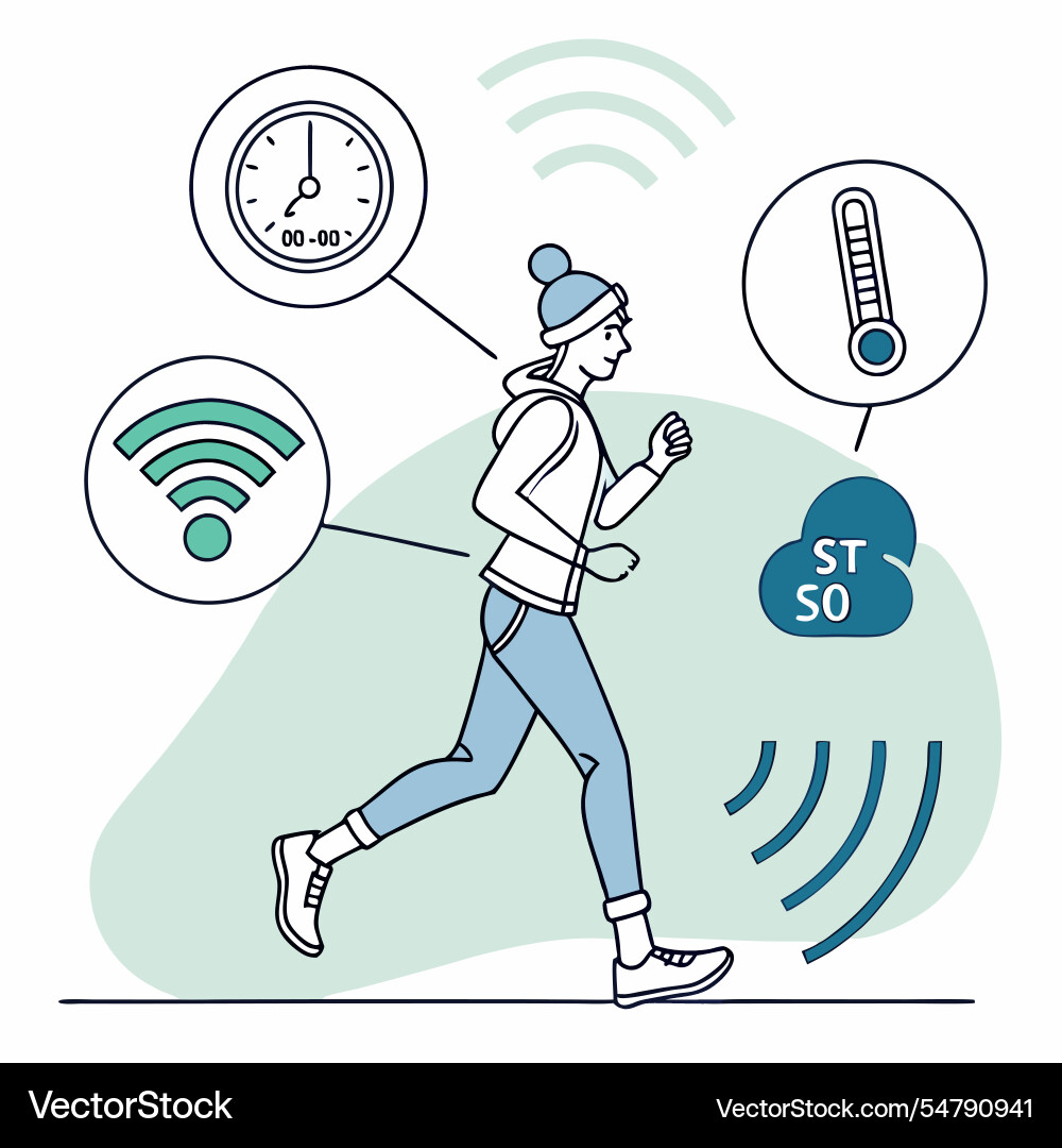 Iot sensors icons abstract representation Iot sensors icons abstract representation vector image
