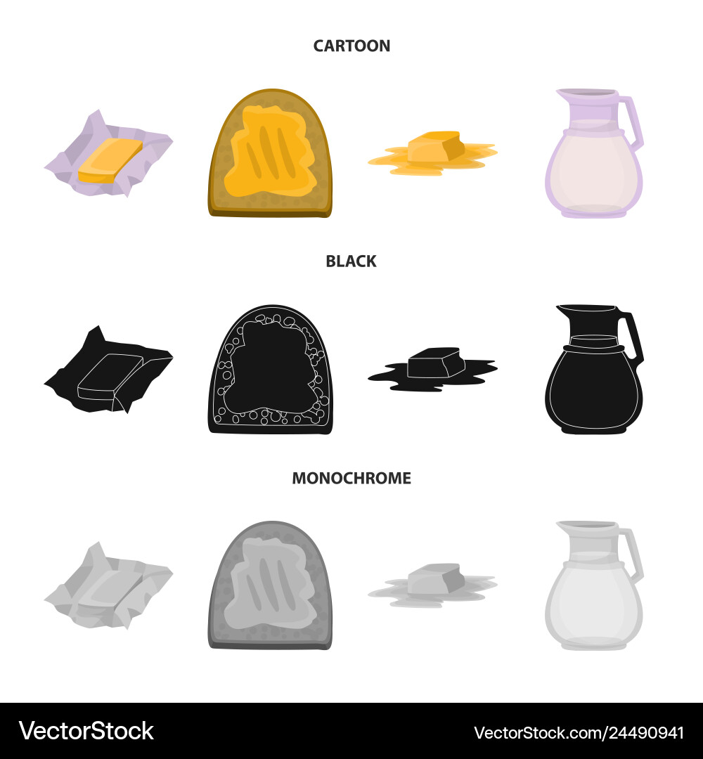 Isolated object of creamy and product icon set Isolated object of creamy and product icon set vector image