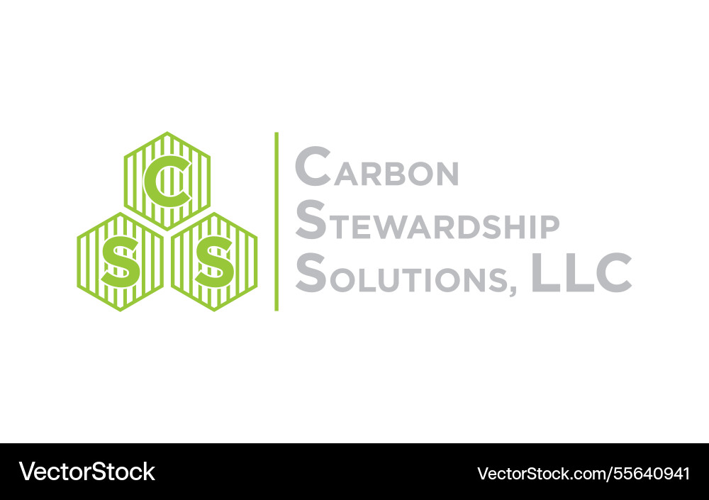 Letter css hexagon logo design Letter css hexagon logo design vector image