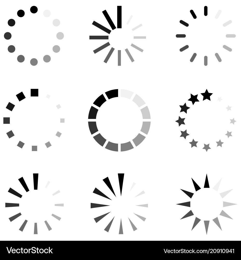 Loading icon set Vector Image