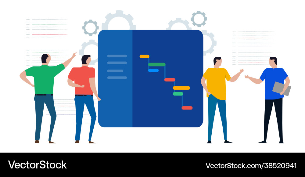 Project Schedule Gantt Chart vector image
