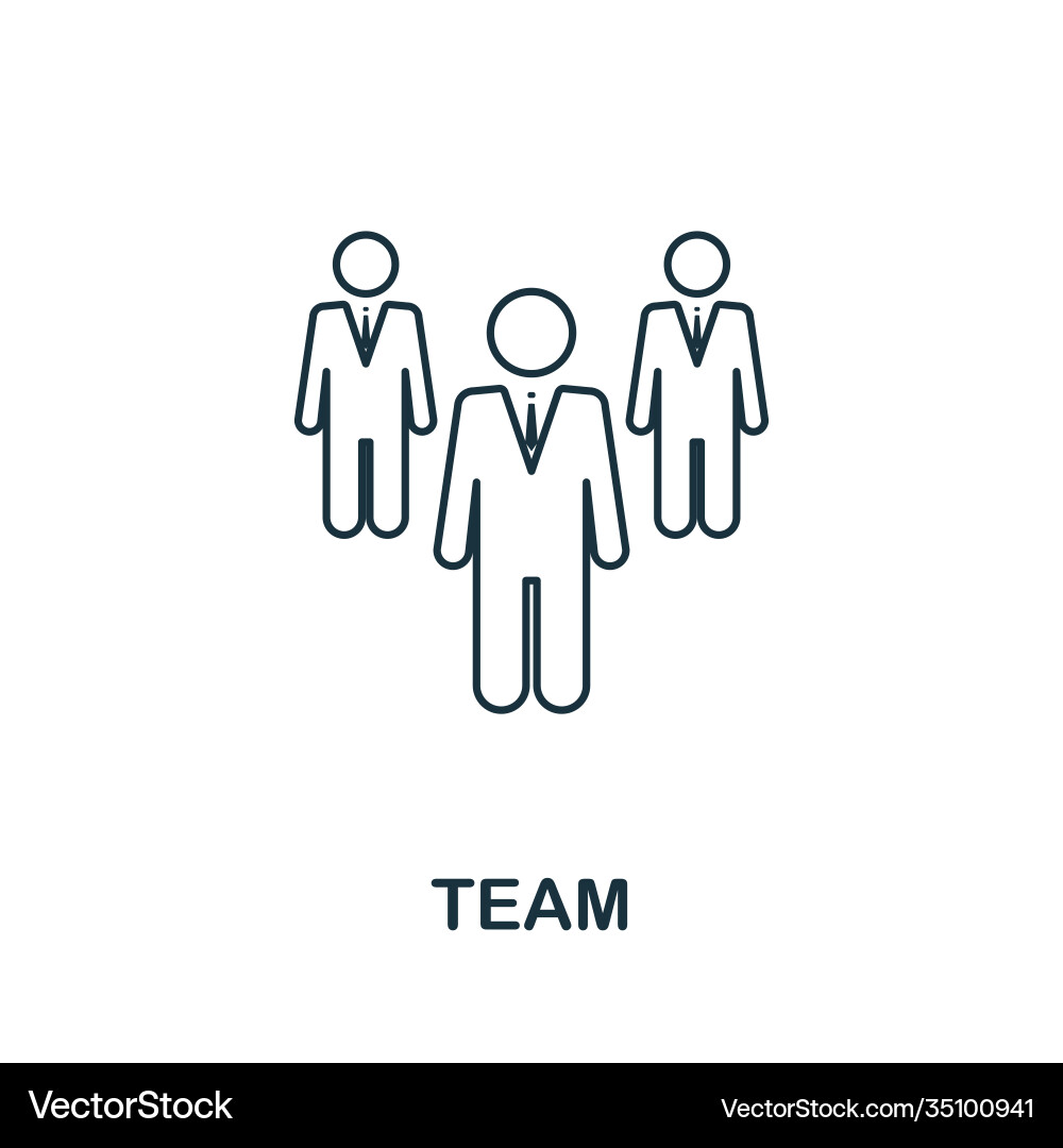 Team icon line style element from audit Team icon line style element from audit vector image