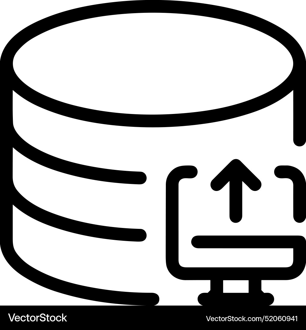 Upload outline icon symbol image Upload outline icon symbol image Vector Image