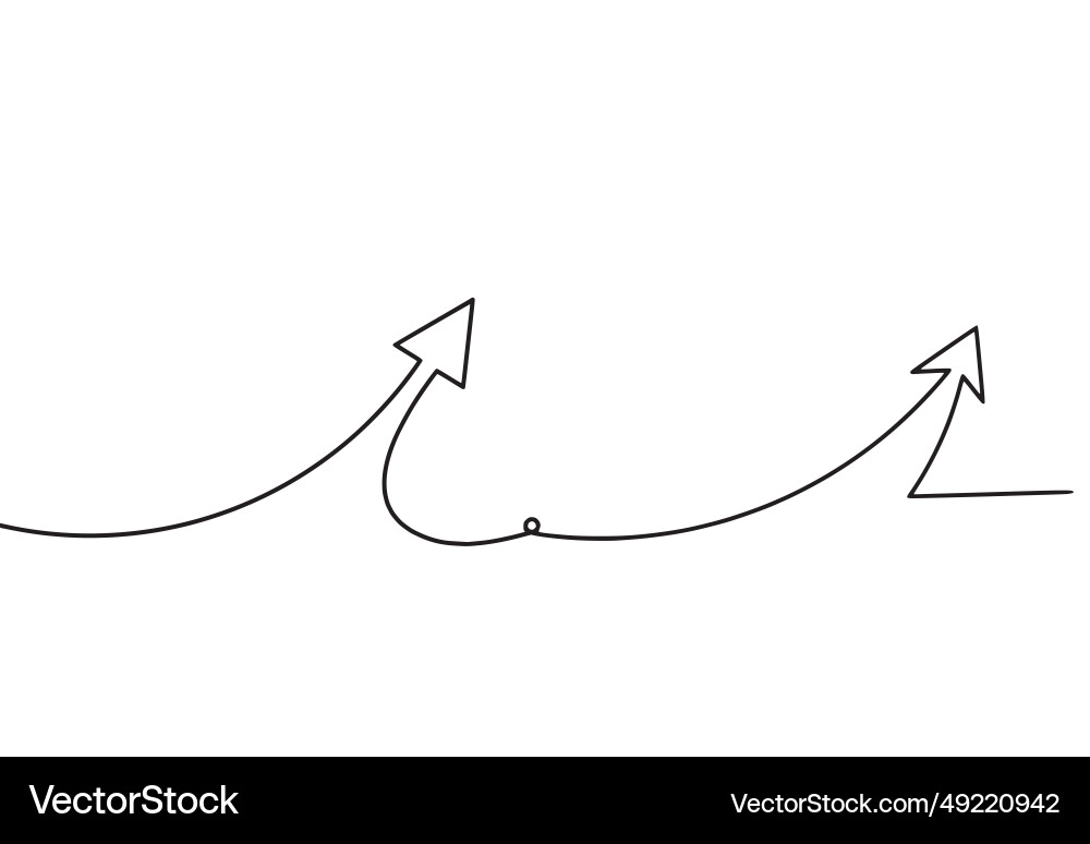 Abstract continuous lines arrows with direction vector image