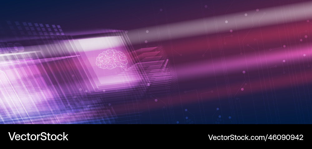 Artificial intelligence technology web background Artificial intelligence technology web background vector image