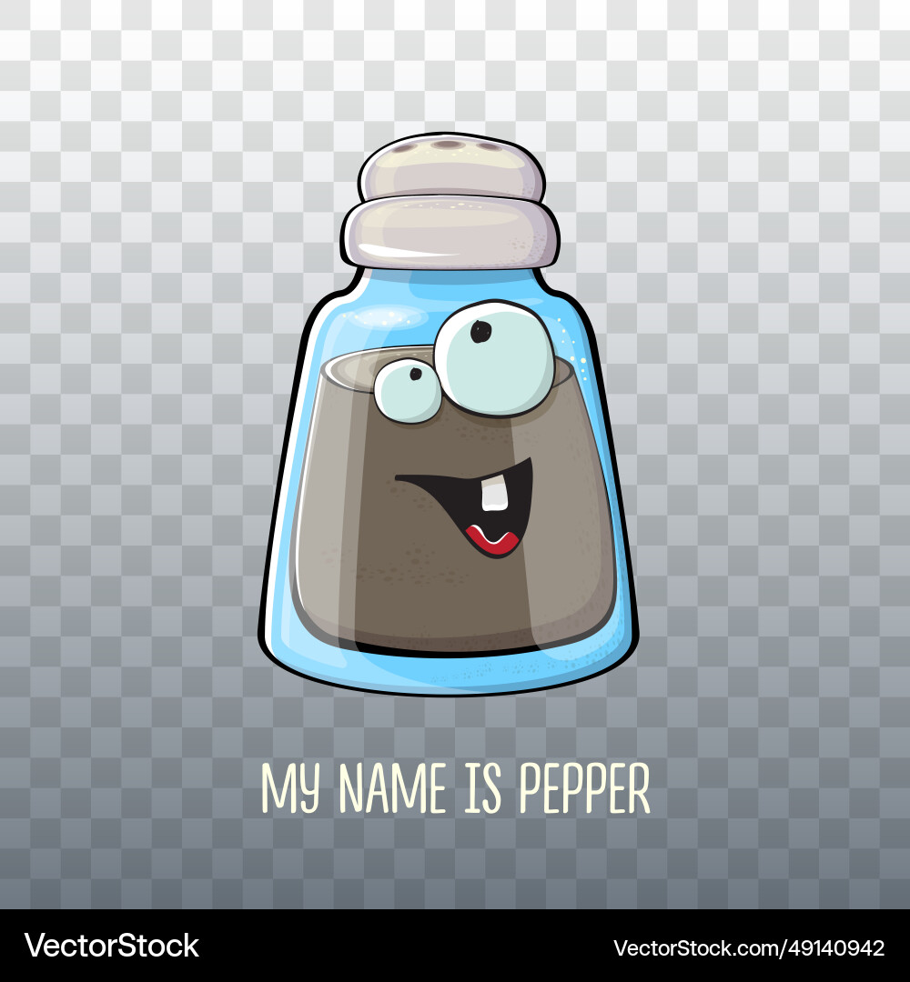 Cartoon Pfeffer Shaker mit lächelnden Gesichtern Cartoon Pfeffer Shaker mit lächelnden Gesichtern vektorbild