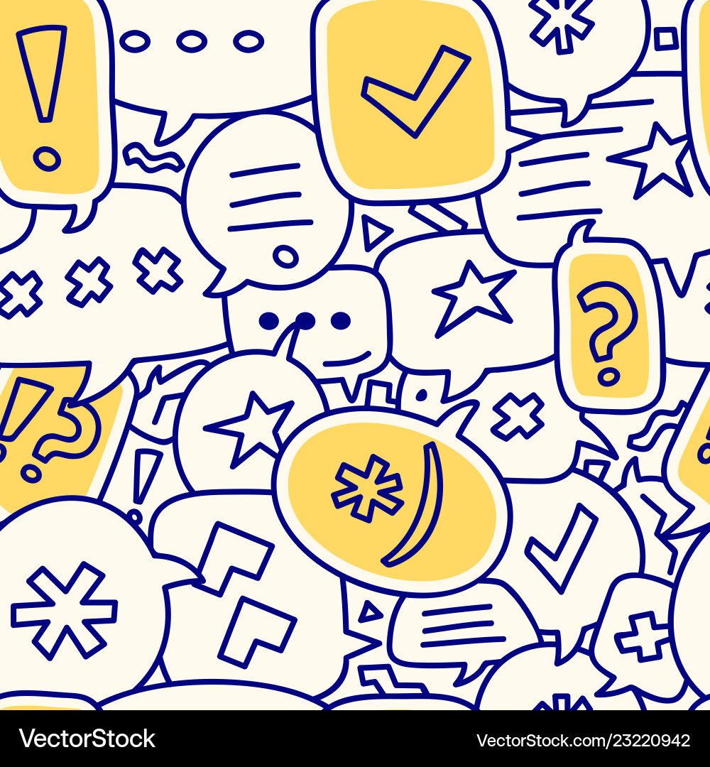 Chat Bubble Pattern - Speech Bubbles vector image