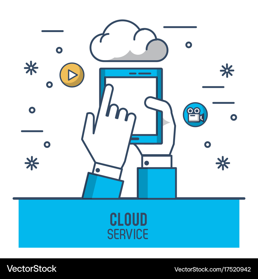 Cloud computing service Vector Image
