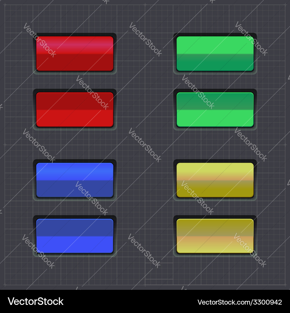 Colored Button Set Vector Image