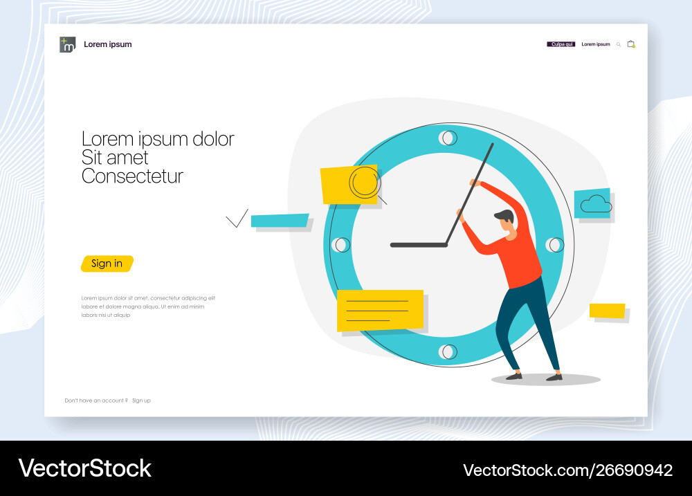 Creative concepts web page design for website vector image