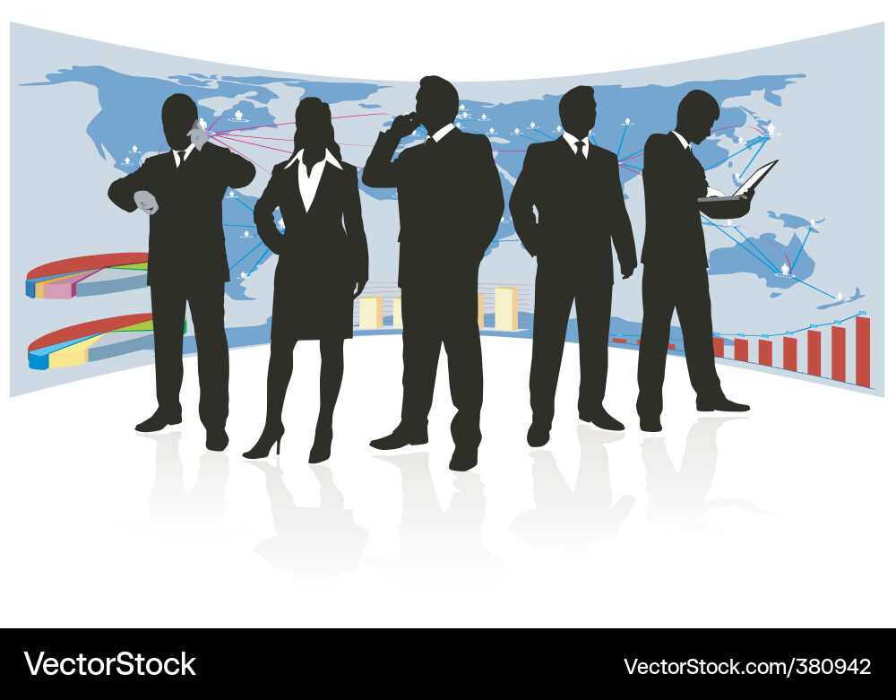 Global Business Collaboration Vector Image