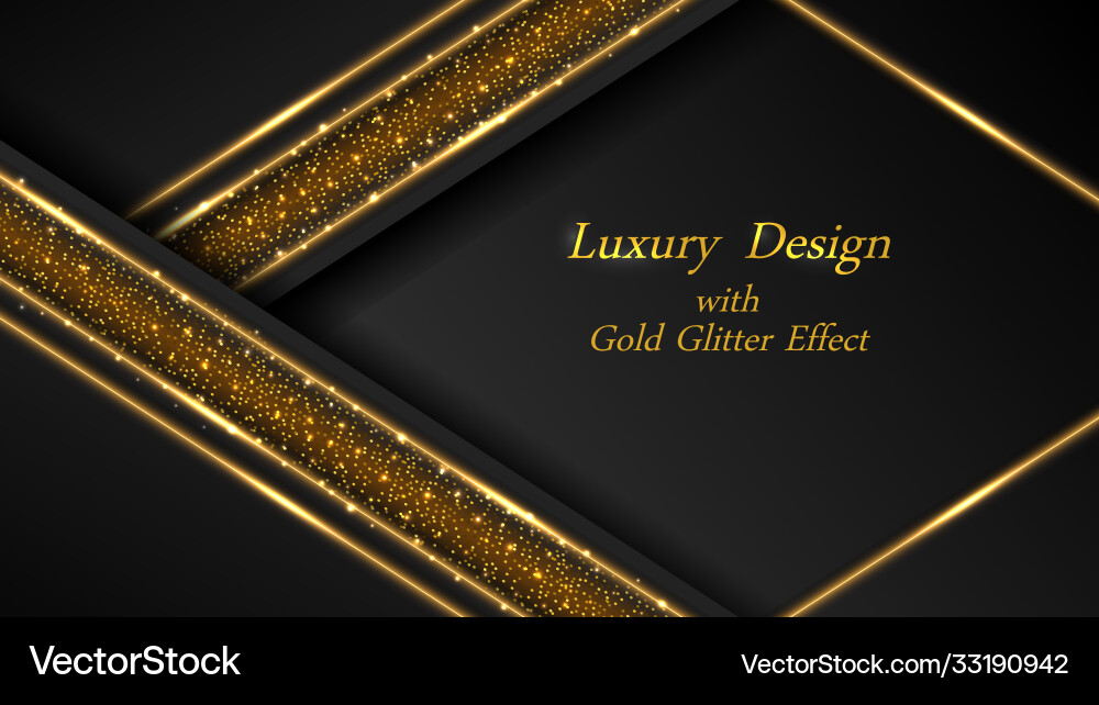 Gold on black luxury background golde glowing Gold on black luxury background golde glowing vector image