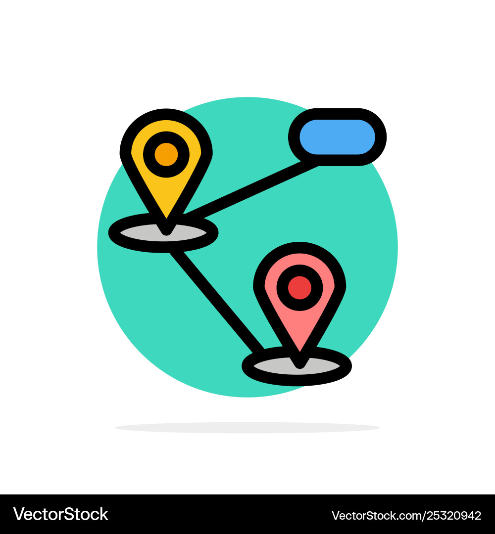 Gps location map abstract circle background flat Gps location map abstract circle background flat Vector Image