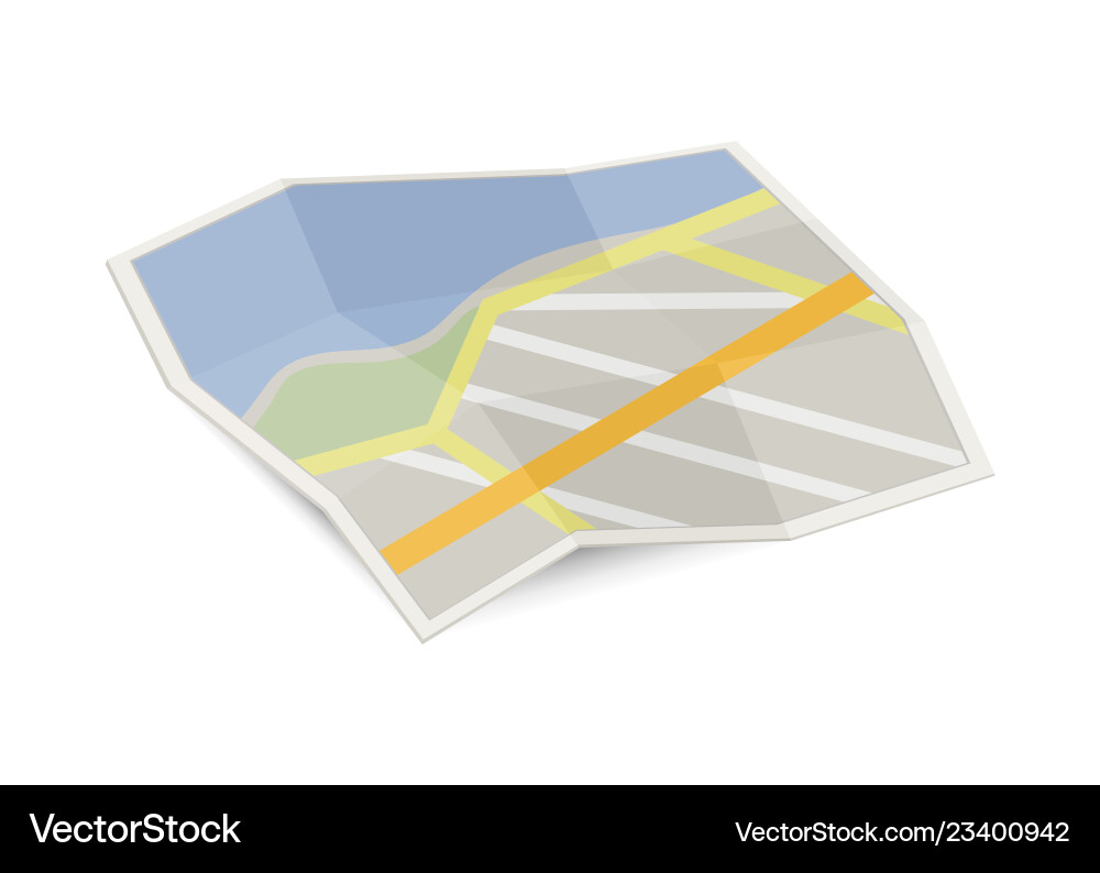 Isolated paper map design Vector Image