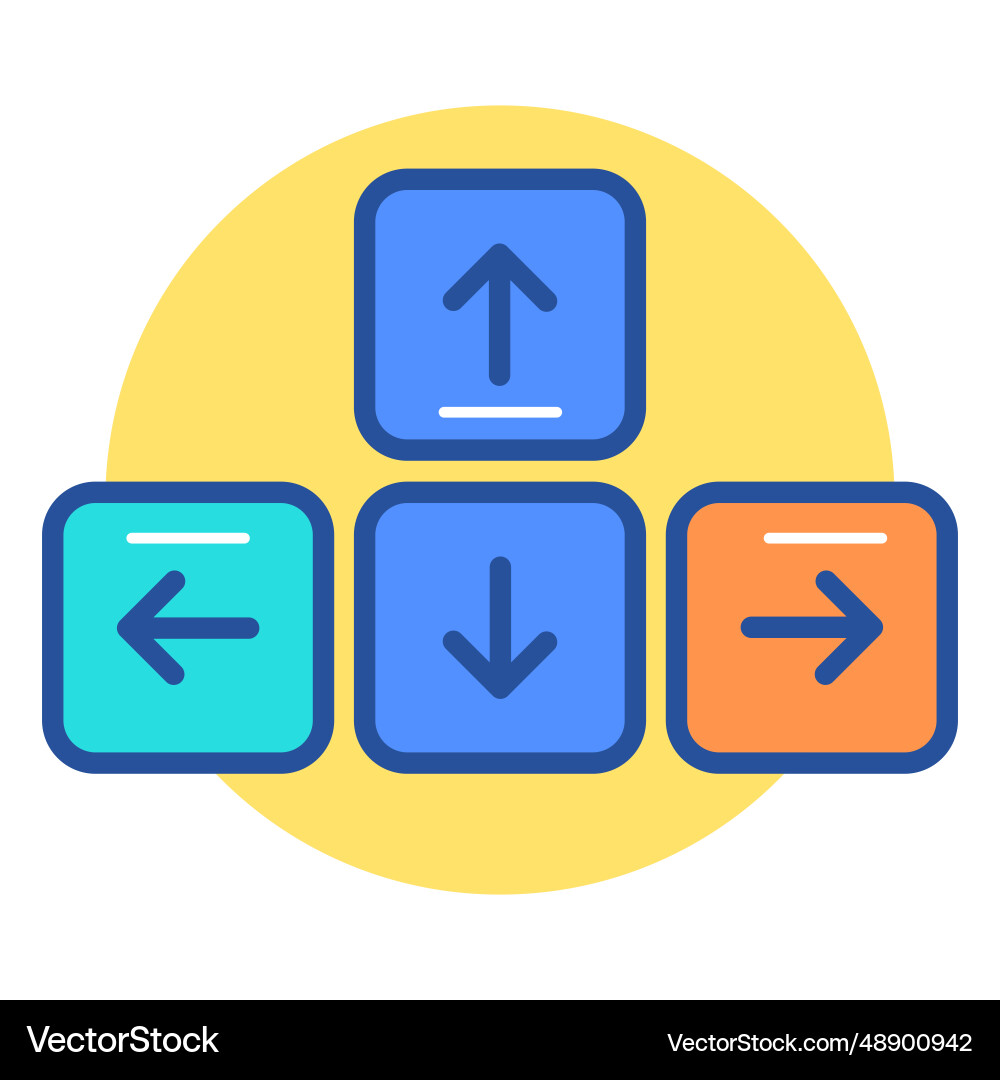 Keyboard arrow keys icon Keyboard arrow keys icon vector image