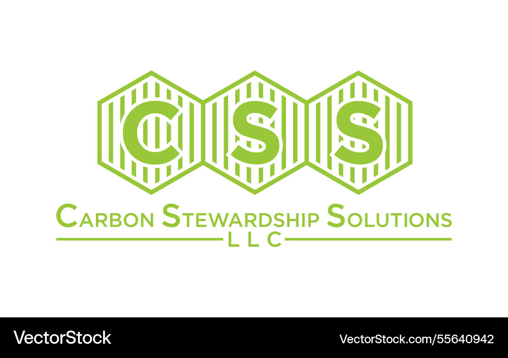 Letter css hexagon logo design Letter css hexagon logo design vector image