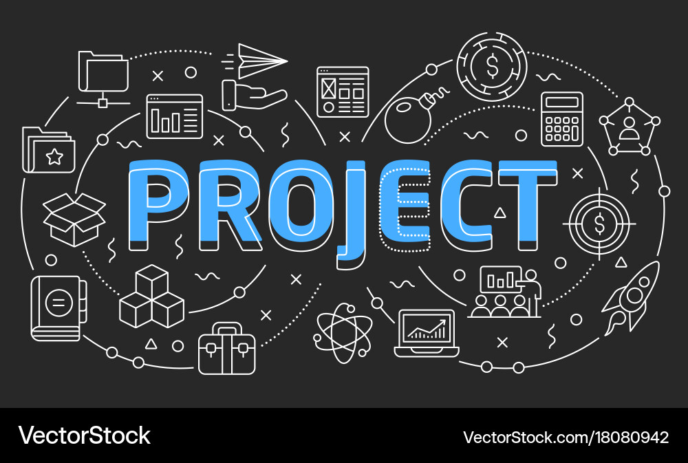 Linear slide for the presentation vector image