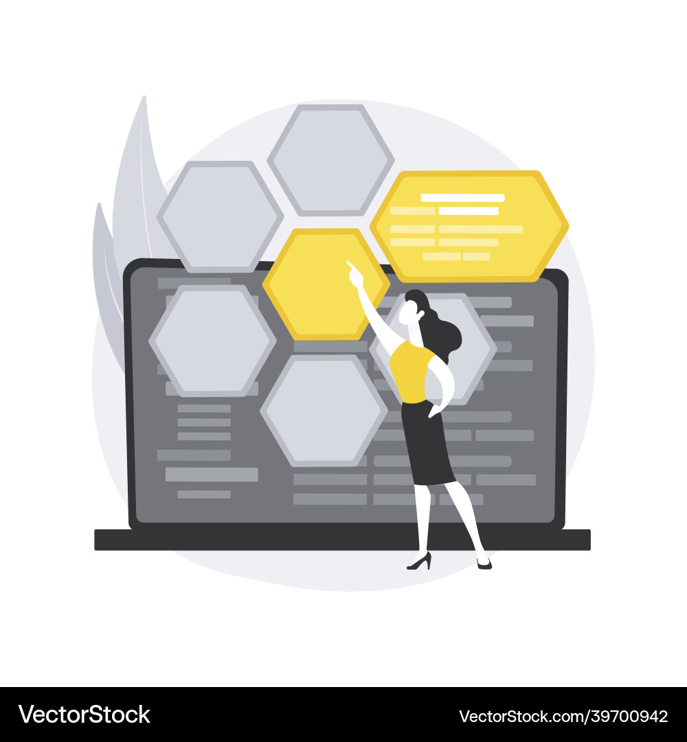 PHP and MySQL Development Concept Vector Image