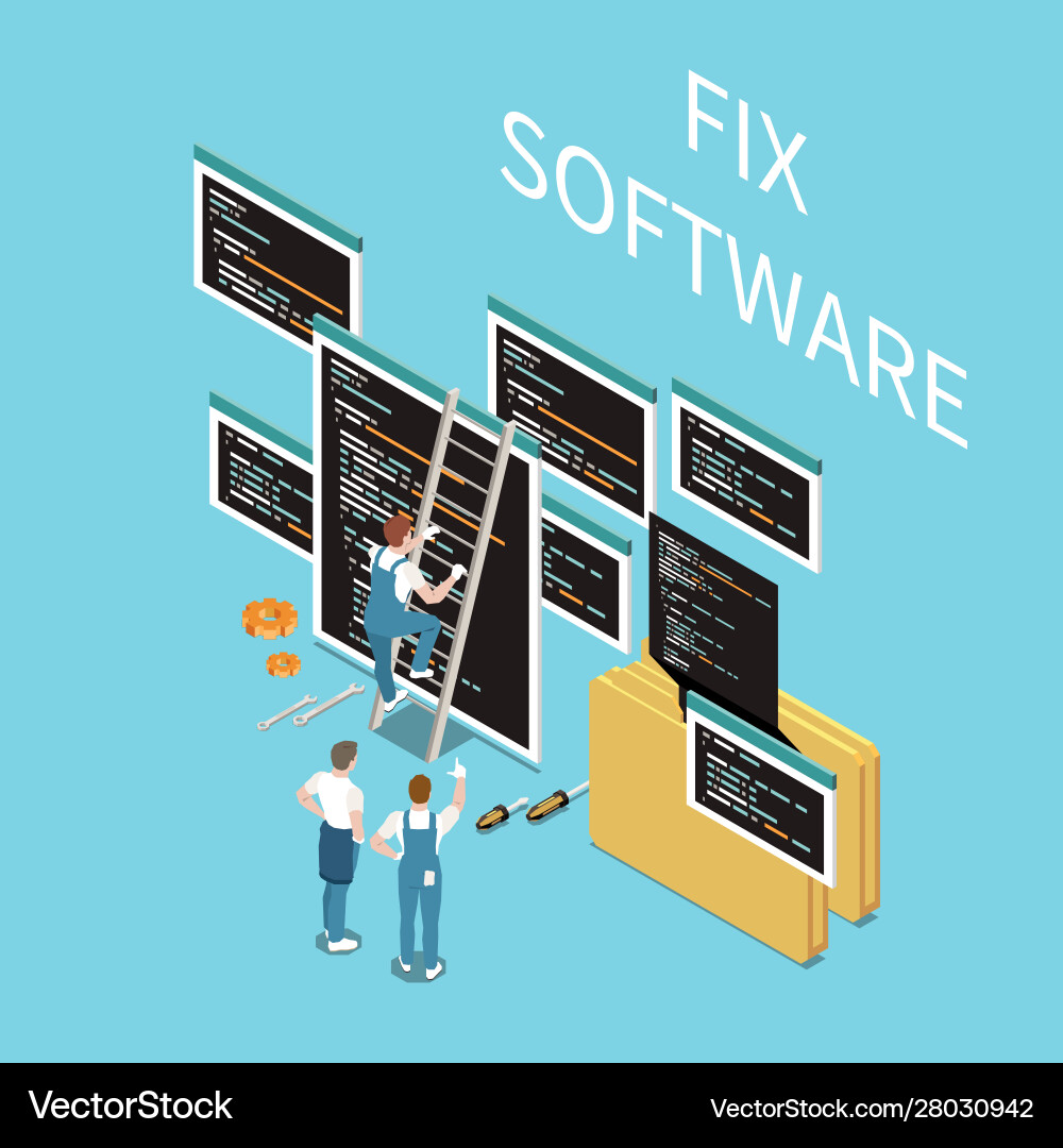 Programming work concept vector image