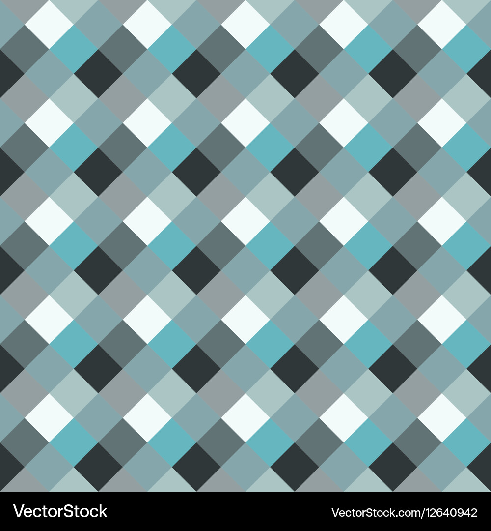 Seamless geometric checked pattern diagonal vector image