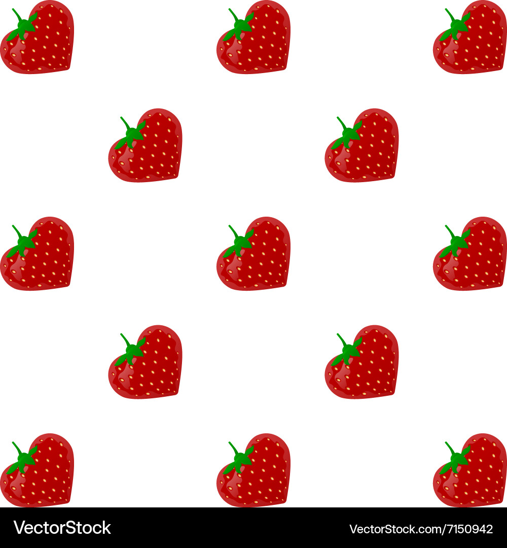 Seamless pattern with strawberry vector image