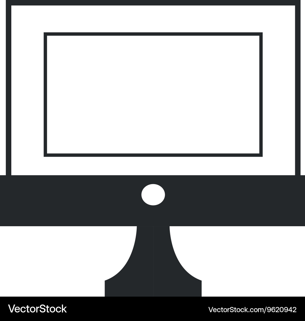 Simple computer icon vector image
