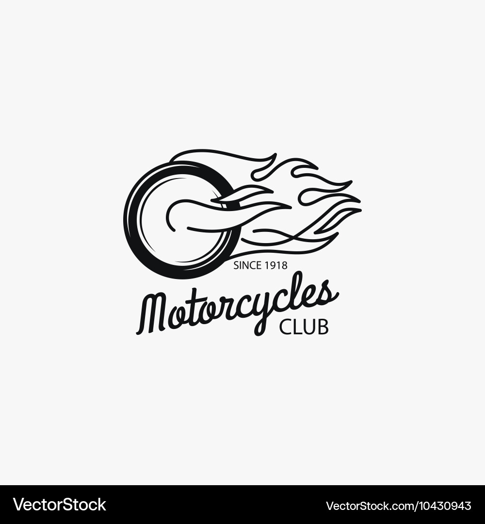 Classic Motorcycle Club Logo Vector Image