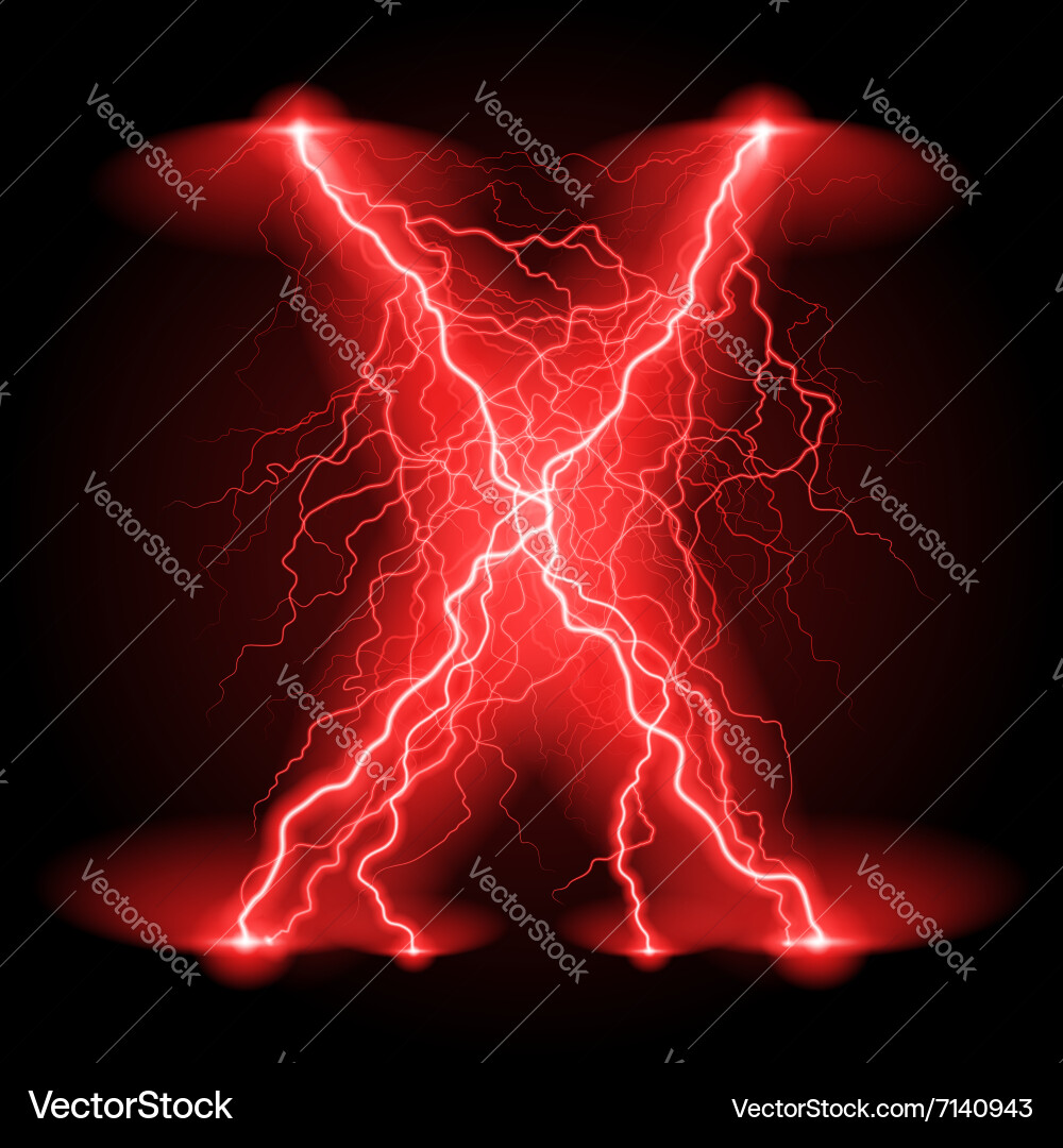 Crosswise lightning lines vector image