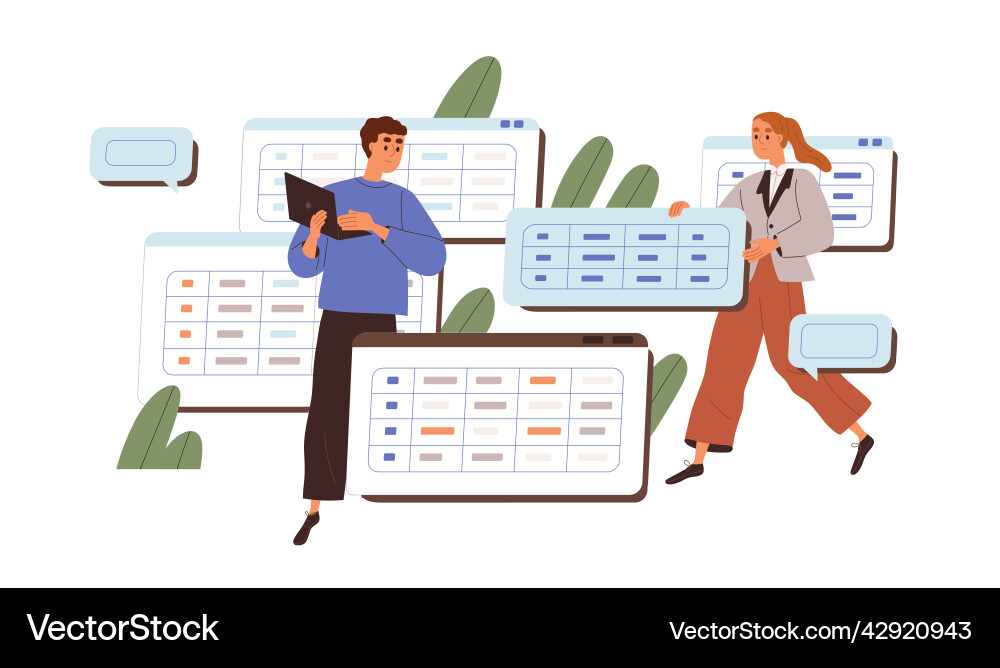 Database development administration concept Database development administration concept vector image