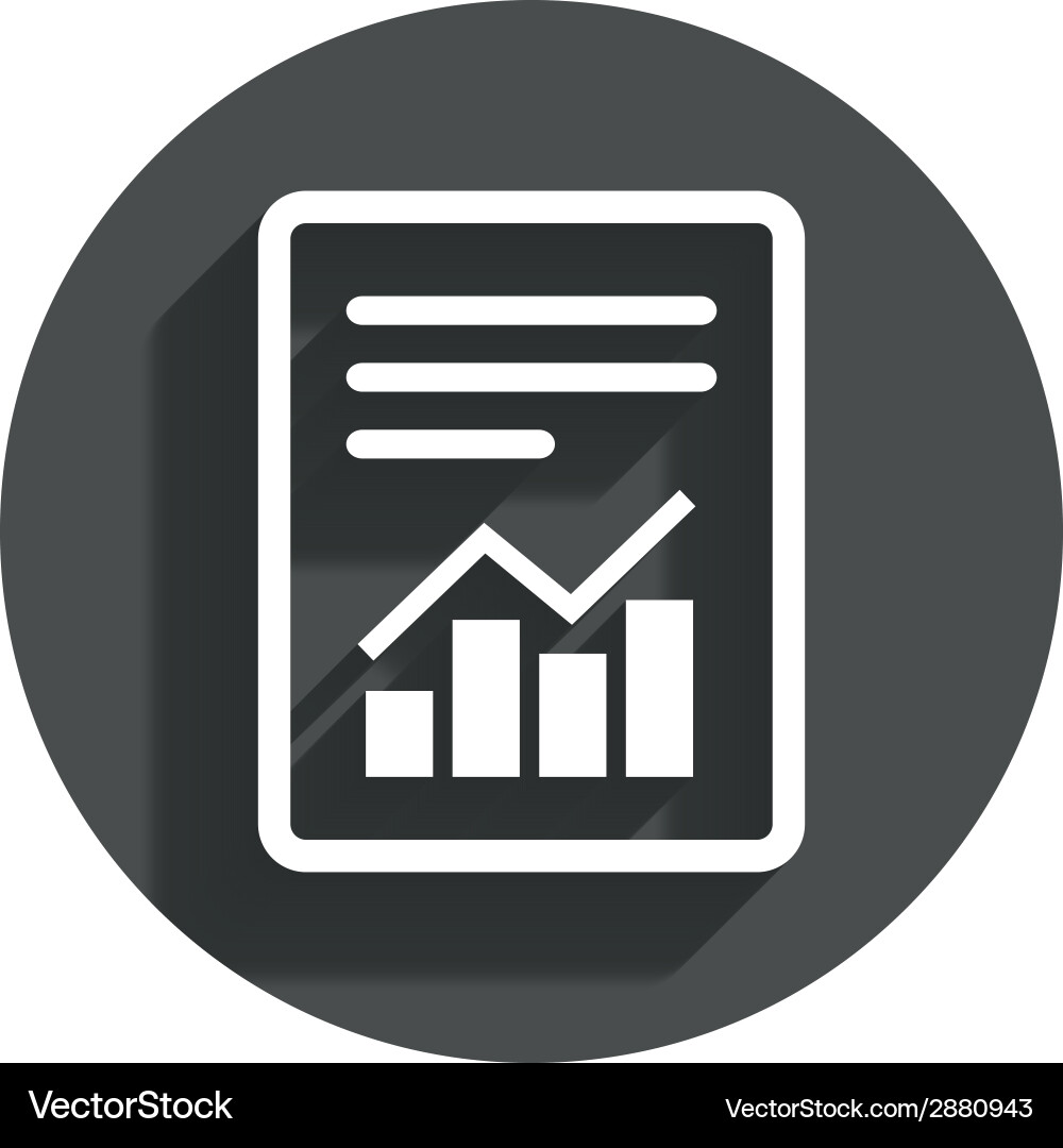 Document Chart Icon Vector Image