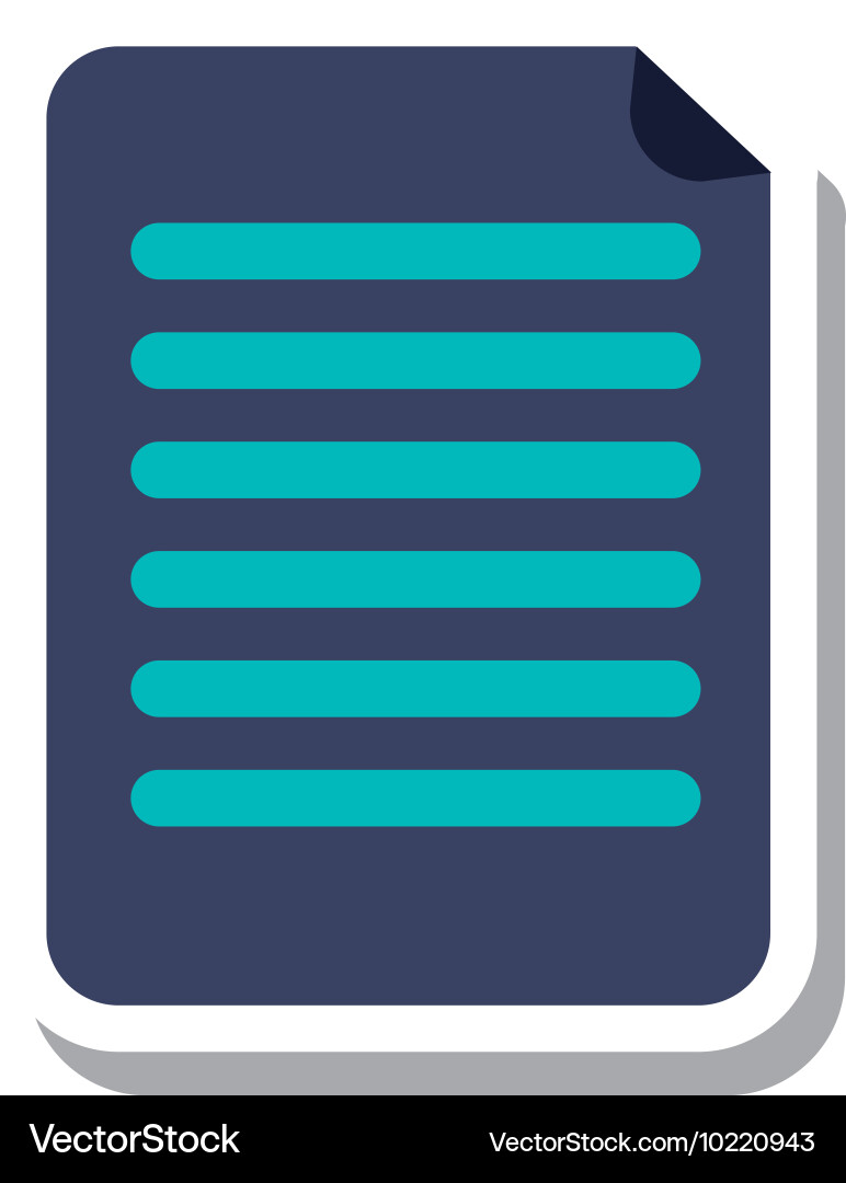 Document paper file isolated icon Vector Image