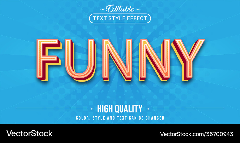 Editable text style effect - funny cartoon Editable text style effect - funny cartoon vector image
