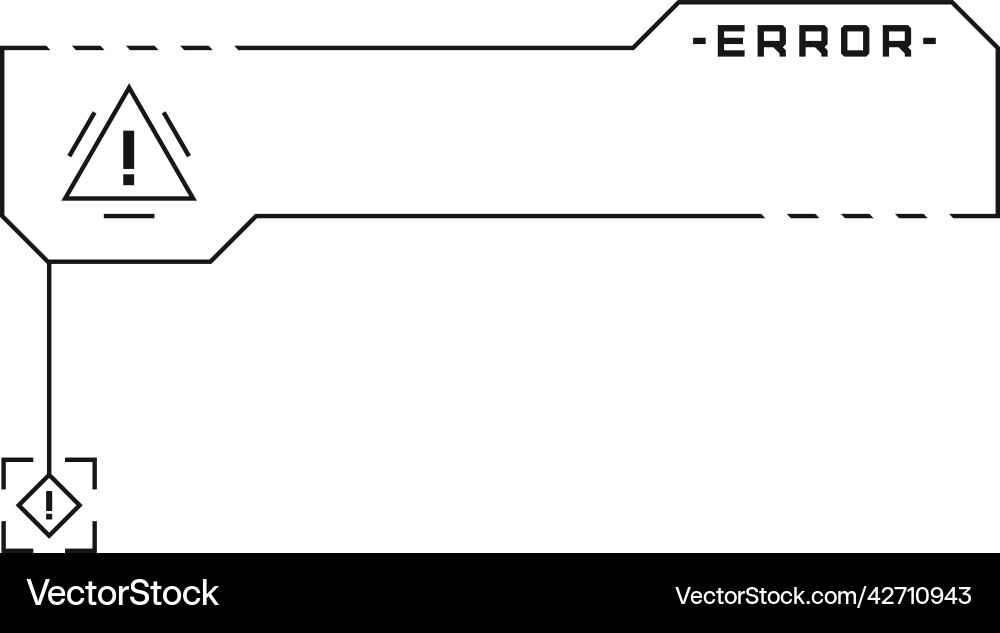 Error message callout interface element Error message callout interface element vector image
