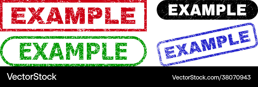 Example rectangle stamps using unclean texture Example rectangle stamps using unclean texture Vector Image