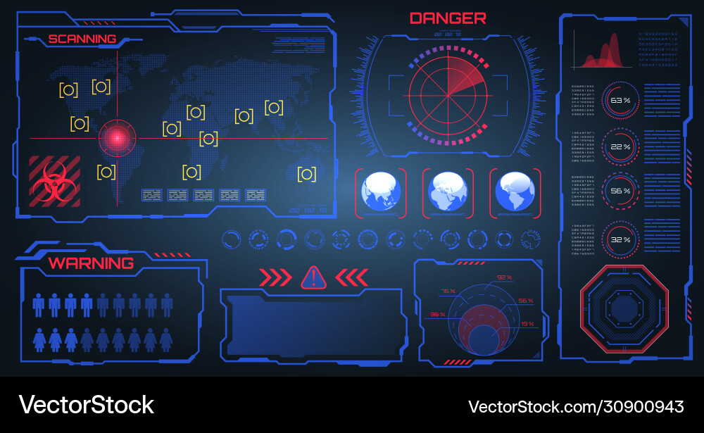 Hud ui gui futuristic frames user interface Hud ui gui futuristic frames user interface vector image