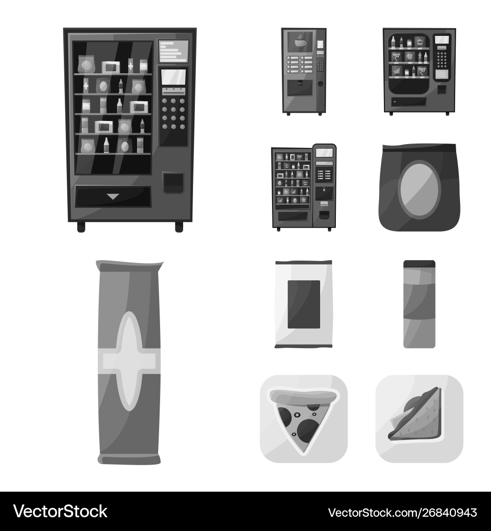 Isolated object bar and consumer icon set Isolated object bar and consumer icon set vector image