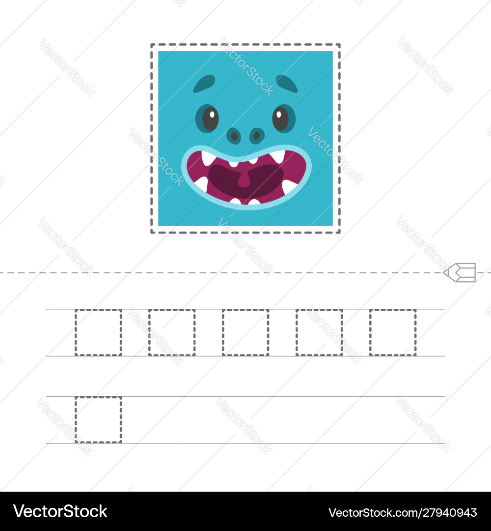 Learning to draw a square Learning to draw a square vector image