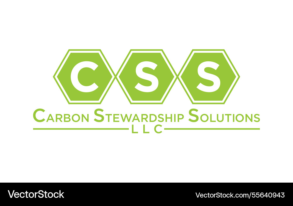 Letter css hexagon logo design Letter css hexagon logo design vector image