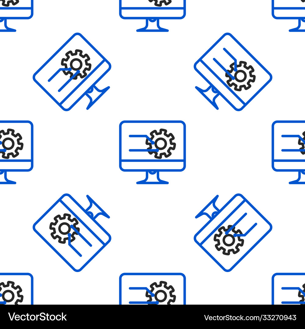 Line computer monitor with graph chart icon Line computer monitor with graph chart icon Vector Image