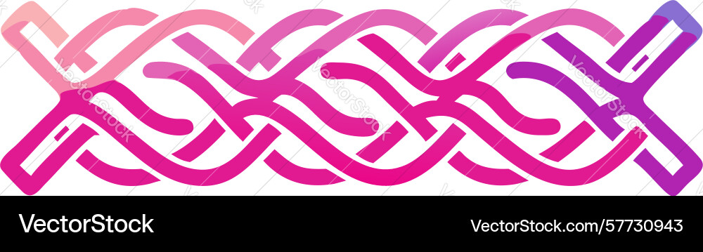 Modern interconnected loops abstract geometric vector image