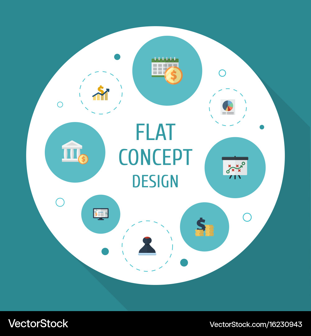 Pie Chart & Bar Graph Icons Vector Image
