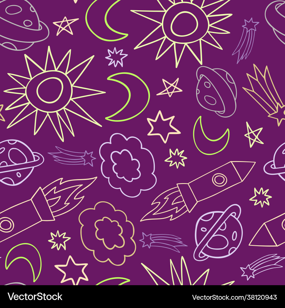 Seamless pattern colorful design outer Seamless pattern colorful design outer vector image