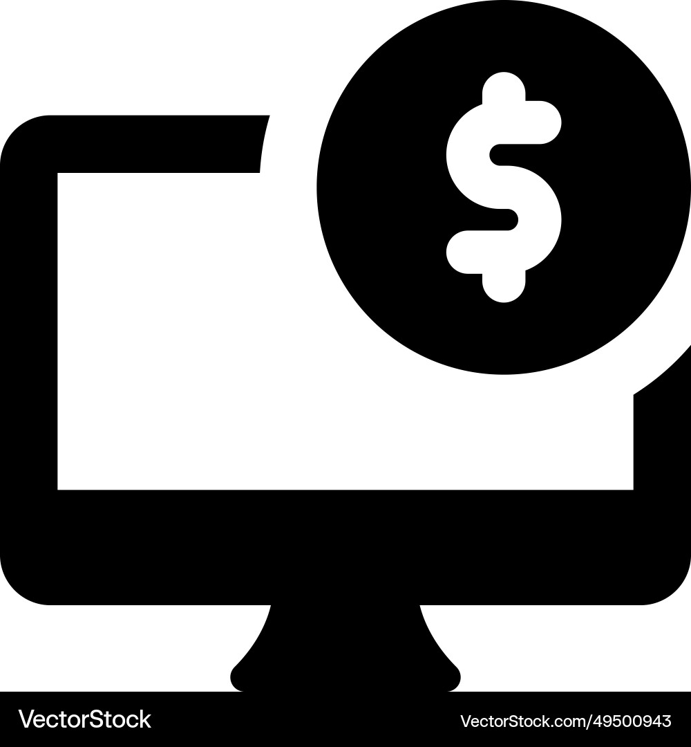 Software for processing payments installed vector image