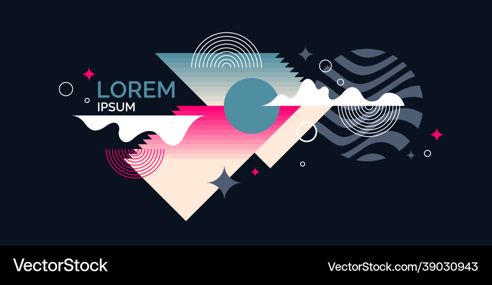 Trendy abstract background composition forms Vector Image